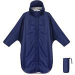 Anyoo Waterproof Rain Poncho Raincoat with Hood and Sleeves, Lightweight&Windproof Rainwear Rain Jacket for Women and Men