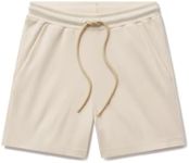 MON CHOU Relaxed Fit 4" Cotton Shorts for Women - Premium 100% Organic Pima Cotton with Elastic Waistband & Drawstring (Ivory, Large)