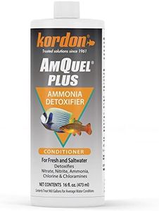 Kordon Amquel Plus Aquarium Water Conditioner - Instantly Detoxifies Ammonia, Nitrite, Nitrate, and Chlorine Remover for Freshwater & Saltwater Aquariums, 16 Ounces