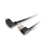 C2G 81705 2M USB 2.0 A Right Angle to Micro USB B Right Angle Cable, Micro USB Charger suitable for Samsung/Android Phones and Other Micro UBS Devices