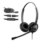 MKJ Cisco Headset with Microphone Noise Cancelling Dual Ear RJ9 Call Center Office Phone Headset for Cisco CP-7821 CP-7841 7940 7941G 7942G 7945G 7961G 7962G 7965G 7975G 8811 8841 8865 8961 9951