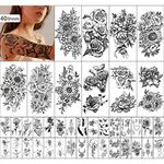 Waterproof Temporary Tattoo for Women and Girls 10 Sheets Extra Larger and 30 Sheets Tiny Fake Tattoo Sticker Kits for Party Decoration