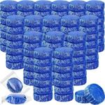 GOMAIHE Automatic Flush Toilet Bowl Cleaner Tablets, Bathroom Toilet Tank Cleaner, Powerful Cleaning Ball Toilet Blue Deep Clean Bubbles, Mild Lemon Scent (Pack of 50)