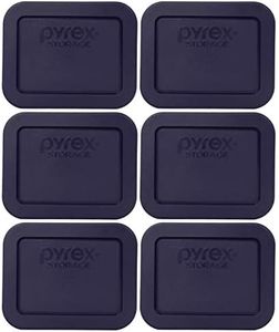 Pyrex 7213-PC 1.9 Cup Dark Blue Rectangle Plastic Food Storage Lid, Plastic, Dark Blue, 1.9 Cup