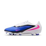 Nike Phantom 6 Low Academy Multi-Ground Soccer Cleats (Racer Blue/White/Pink Blast), Blue/White, 8.5 Wide Women/8.5 Men