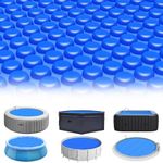 KETNET 15 Ft Bubble Solar Pool Covers Blankets for Round Inground Above Ground Circular Swimming Pool Hot Tub Spa Solar Floating Thermal Covers Blanket Mat (15 Foot)