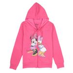 Nap Chief Girl's Hooded Disney Friends Forever Zipper Hoodie | Regular Fit Cotton Full Sleeve Sweatshirt for Girls Official Character Hoodies for Kids (Pink 2-3 Years)