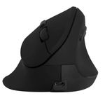 Ergonomic Vertical 2.4GHz Wireless Rechargeable Mouse,USB Optical Gaming Mice 1000/1200/1600 DPI 6 Buttons Pinky Finger Rest for Large Hands for PC Laptop Desktop Computer Office (Black)