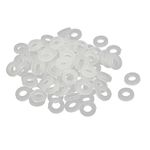 Sourcingmap M2.5 x 5mm x 1mm Nylon Flat Insulating Washers Gaskets Spacers Fastener for Faucet Pipe Water Hose White 100PCS