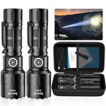 Banral Torches High Lumens Rechargeable Torch, Super Bright LED Small Powerful Torch with Memory Function, 6 Modes Pocket Waterproof Flashlight for Camping Hiking