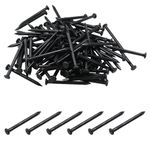 Hordion 100pcs Hardware Nails 1.5 inch, Carbon Steel Point Tip Cement Nails Masonry Nails for Concrete Brick Woodworking Picture Hanging