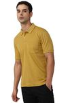 Peter England Men's Regular Fit Polo Shirt (PEKWORGPZ33392_Yellow