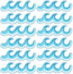 20 Pieces Ocean Wave Embroidered Patches Blue Sea Wave Iron on Patch Wave Applique Repair Patch for Clothes Dress Jackets Caps DIY Embroidery Patches Sewing Craft Decoration