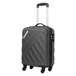 Safari Ray 55cm Small Cabin Trolley Bag Hard Case Polycarbonate 4 Wheels 360 Degree Wheeling System Luggage, Travel Bag, Suitcase for Travel, Trolley Bags for Travel, Gun Metal