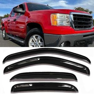 Side Window Visors Vent Shade Wind Deflectors for 07-13 Chevrolet Silverado & GMC Sierra 1500 Rain Guards, 07-14 Silverado & Sierra 2500HD 3500HD Crew Cab, 07-14 Yukon XL & Suburban, 07-13 Avalanche