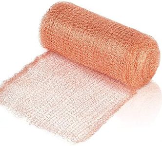 5" x20FT Knitted Copper Mesh, Stopper Copper Mesh Protect Plants, Fill Fabric DIY for Mouse, Rat, Rodent, Snail, Birds, Bat