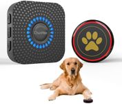 ChunHee Dog Bells to Go Outside,Dog Door Bell for Dogs to Ring to Go Outside,Bells for Dog Training to Go Outside,Dog Bell with Adjustable Volume,1 receivers & 1 Dog Buttons [Black, New 2024]