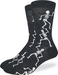 Good Luck Sock Men's Dancing Halloween Skeleton Socks, Big & Tall