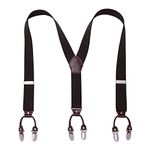 KANGDAI Mens Braces Y Style Braces One Size Adjustable Suspenders Trouser Braces Salopette Braces Strong Metal Clips Mens Braces