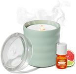 Lifelines Flameless Candle Aromatherapy Essential Oil Diffuser with ClickWick Essential Oil Blend - Cordless & Waterless Scent Diffuser for Home - Electric Candles with Blow Out Flame – Green Bubble