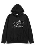 The SV Style SXVSTYLE Unisex Black Hoodie with White Print: Limitless/Printed Black Hoodie/Graphic Printed Hoodie/Hoodie for Men & Women/Warm Hoodie/Unisex Hoodie (Small)