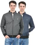 Integriti Men's Regular Jacket (REBEL-JK-50000-Dk.Grey Dk.Blue-L_Dk.Grey