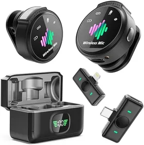 LID LIRDDY Mini Microphone for iPhone: 2PCS Wireless Lavalier Microphone for Android - Noise Canceling Magnetic Clip Lapel Mic - Vlogging & Pro Video Recording for Content Creators​