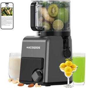 ACOQOOS 3-IN-1 Juicer Machines, 6.5" Extra Large Feed Chute Cold Press Juicer with Sorbet & Nut Milk, BPA Free, Easy to Clean, 100 OZ Hopper, Graphite Gray