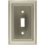 BRAINERD 64209 Architectural Single Toggle Switch Wall Plate/Switch Plate/Cover Satin Nickel