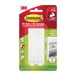 3M Command Large Picture Hanging Strips, Holds 7kg, No paint damage, Heavy Duty, Holds Strongly, Adhesive hooks for wall, Multi-surface (White, 8 strips)