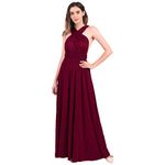 Womens Sexy Convertible Multi Way Wrap Transformer Solid Cocktail Off Shoulder Wedding Bridesmaid Evening Long Maxi Dress Floor Length Bandage Pageant Prom Ball Gowns Wine Red L