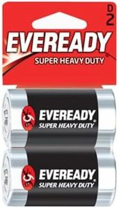Eveready Super Heavy Duty D 1.5V Batteries - 2Pack