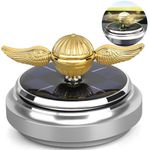 Golden Fidget Spinner Toy Solar Energy, Car Air Freshener Dashboard Decoration Powered by Sunshine, Cool Science Kit Spinning Top Toy with Solar Panels, Premium Gift for Boyfriend Friend Men Women