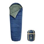 Naturehike Mummy Backpacking Sleeping Bag for Cold Weather, 0 Degree Winter Camping Sleeping Bag for Adults, Cotton Comfortable Sleeping Bag for Hiking,Climbing,Travelling (Blue-MJ300)