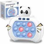 Azyh Quick Push Game Fidget Toys Pro for Kids Adults, Handheld Game Fast Puzzle Game Machine, Push Bubble Stress Toy, Relief Party Favors, for Boys Girls(White Panda)