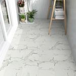 Floor Tiles Self Adhesive Floor Tile Vinyl Flooring, Peel and Stick Floor Tiles Waterproof Marble Effect for Bathroom Kitchen Living Room Inner Porch, 30x30cm 1.0mm 10pcs(0.9㎡)