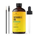 Botanic Hearth Vitamin E Oil 35,000 IU, 100% Pure & Natural Oil for Hair, Skin, Nails, Eyelashes & Eyebrows, Includes Lash & Brow Brush, 2 fl oz