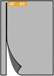 Yotache Reversible Left Right Side Opening Magnetic Screen Door Fits Door Size 48 x 80, Reinforced Sewing Mesh for Balcony, French, Sliding Glass Door, Actual Screen Size 50" x 81"