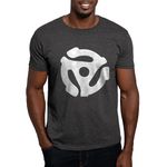 CafePress 45 RPM Adapter Dark T Shirt Men's Traditional Fit Dark Casual Tshirt Charcoal