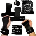 in s(h)ock Barcelona Carbon Microfiber Gymnastics Grips for Cross Training & Calisthenics – Hand Grips Kit with Wrist Wraps & Thumb Tape for Men and Women (Large)