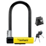 Kryptonite New-U New York Standard Heavy Duty Bicycle U Lock Bike Lock Black/Yellow, 10