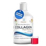 Marine Liquid Collagen 10000mg 500 ml I Pure Hydrolyzed Collagen Peptides (Type I & III) I Hyaluronic Acid, Biotin, Vitamin C I Healthy Skin, Hair, Nails