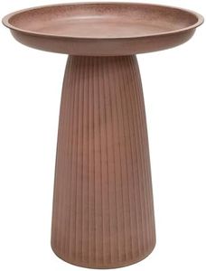 Sunnydaze Gleeful Garden Metal Bird Bath for Outdoors - Large Bird Bath for Outside - 23-Inch - Matte Canyon Clay