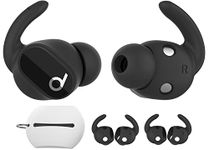 AhaStyle 3 Pairs Beats Studio Buds Ear Hooks Anti-Slip Ear Covers Silicone Accessories【Not Fit in The Charging Case】Compatiable with New Beats Studio Buds 2021 (Black)