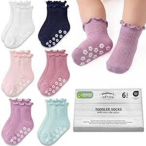 Mother's Choice Organic Cotton Baby Socks 6 PairsSoft and Comfortable, Newborn Socks 6-12 Months Boys Gentle and Breathable, Infants Socks Cozy for Everyday Wear