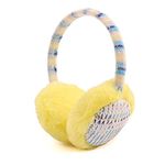 Outdoor Winter EarMuffs for Kids Boys Knitted Ear Cover Plush Toddler Girls Ear Warmer 3-8 Years (Yellow)