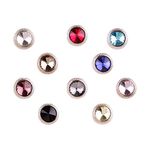 Joyci 10-Pack Women Shirt Brooch Buttons Lapel Pins Novelty Suit Vest Safety Buckle Metal Tie Tacks Pin Back Clutch, Metal, pearl