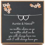 Weelody Aunt Niece Bracelet, 925 Sterling Silver CZ Heart Bracelet for Women, Birthday Gifts for Niece from Aunt, Aunt Niece Gifts, Bracelet for Aunty