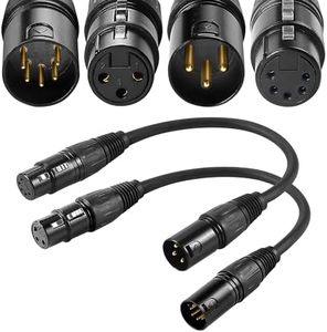 Palujorty 10'' DMX Converter, 5F3M and 5M3F for Stage Light and DMX Controller