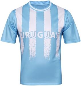DIBEI Uruguay 2026 World Cup Fan Soccer Jersey (Uruguay, X-Large)